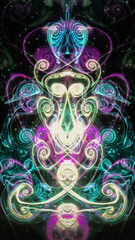 Computer generated artificial fluid-art texture