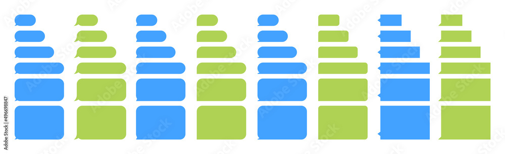 Poster message template. chatting sms template bubbles. sms chat composer. place your own text to the messa