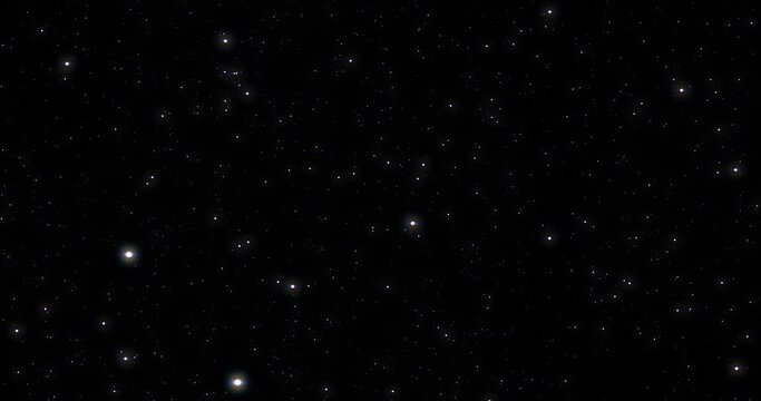 Dark night sky with plenty of stars. 4K