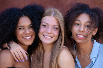happy multi racial group of diverse friends - 496700266