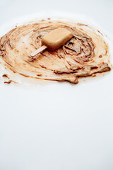 Ice cream on a gray background. creative photo