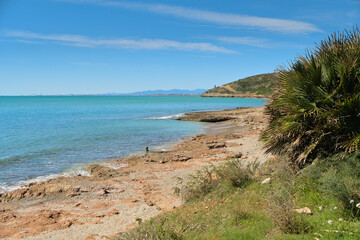 Mediterranean coastal scenery in Benicassim, Spain