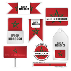 Made in Morocco graphics and labels set.