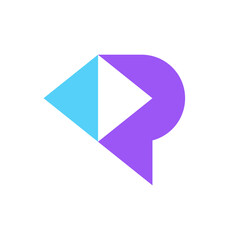 Letter P arrow logo design