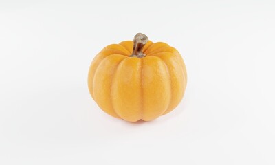 3D render. Pumpkin isolated on a white background. 3D illustration