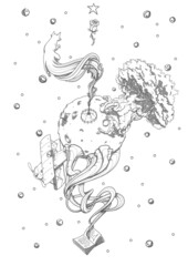Le Petit Prince Illustration - Line Art 2 © JuanCruz