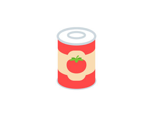 Can of Food vector flat emoticon. Isolated Canned Food emoji illustration. Tomato can icon
