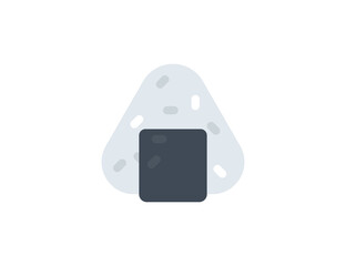 Onigiri vector flat emoticon. Isolated Rice Ball emoji illustration. Onigiri icon