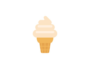 Soft Ice Cream vector flat emoticon. Isolated Soft Ice Cream emoji illustration. Ice Cream icon