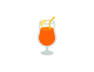 Tropical Drink vector flat emoticon. Isolated Tropical Drink illustration. Tropical Drink icon