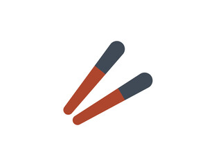 Chopsticks vector flat emoticon. Isolated Chopsticks illustration. Chopsticks icon