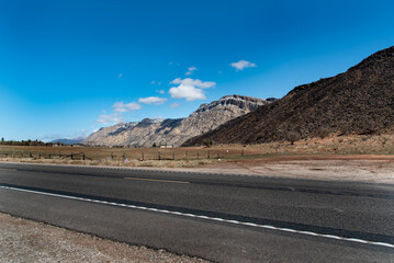 Road and mountains