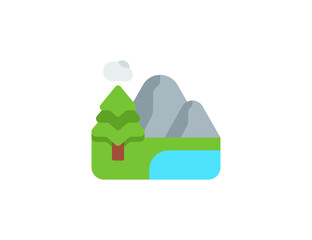 National Park vector flat emoticon. Isolated National Park illustration. National Park icon