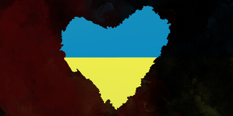 Sercem z Ukrainą. - obrazy, fototapety, plakaty