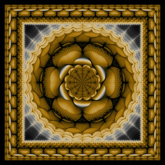 Radiating floral ornate pattern