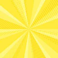 模様が入っているお洒落なサンバースト集中線背景素材　黄色