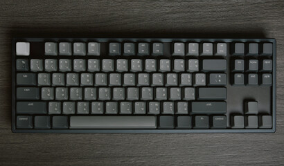 Custom mechanical keyboard, Aluminium case with keycaps, Gaming keyboard and workspace for Gamer