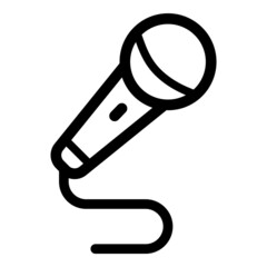 Microphone Flat Icon Isolated On White Background