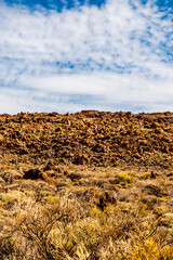 Obraz premium Paisaje en el Parque Nacional del Teide, isla de Tenerife.