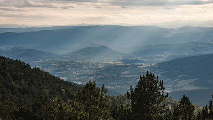 Distant mountains in the morning light