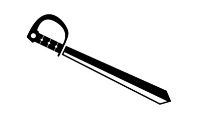 logo sword silhouette vector