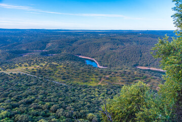 Tagus river passing Monfrague national park in Spain.