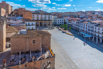 Plaza Mayor in Spanish town Caceres.