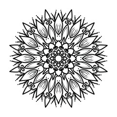 Circular pattern mandala art decoration elements.