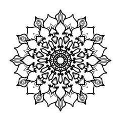 Circular pattern mandala art decoration elements.