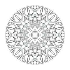 Circular pattern mandala art decoration elements.