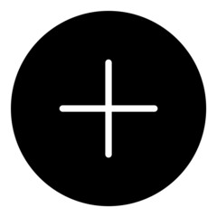 Plus Button Flat Icon Isolated On White Background