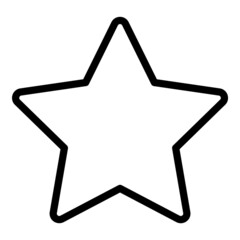 Star Flat Icon Isolated On White Background