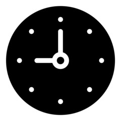 Watch Alarm Flat Icon Isolated On White Background