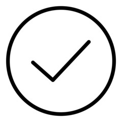 Check Sign Button Flat Icon Isolated On White Background