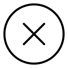 Remove Button Flat Icon Isolated On White Background