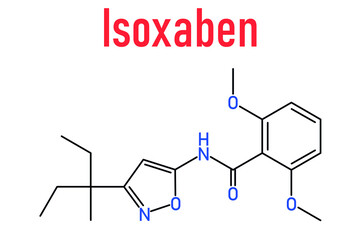 Isoxaben herbicide molecule. Skeletal formula.
