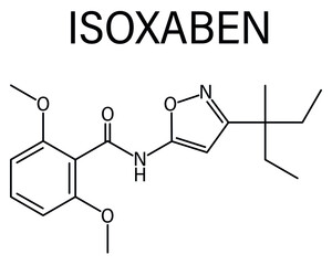 Isoxaben herbicide molecule. Skeletal formula.
