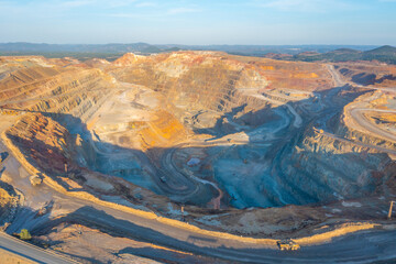 Open pit at Minas de Riotinto in Spain.