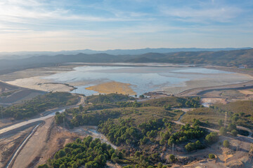 Reservoir for mining residues at Minas de Riotinto in Spain.