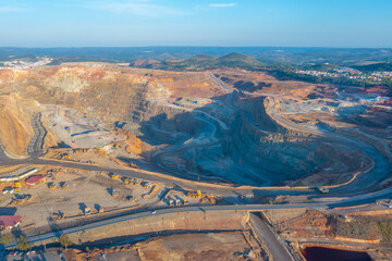 Open pit at Minas de Riotinto in Spain.