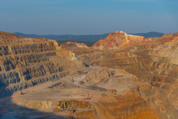 Open pit at Minas de Riotinto in Spain.