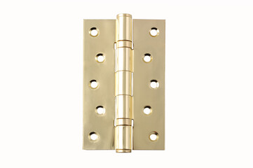 Hinge of the door. Home reparation. Door installation. Metal parts. Bronze spare parts for...
