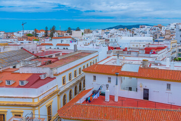 Aerial view of Spanish town Tarifa.