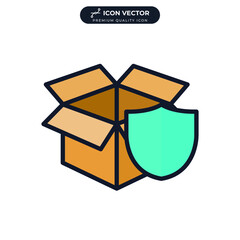 package protection icon symbol template for graphic and web design collection logo vector illustration
