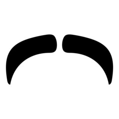 Mustache Flat Icon Isolated On White Background
