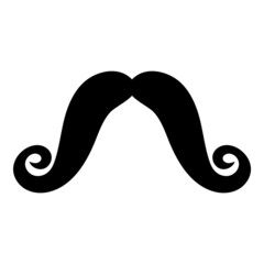 Mustache Flat Icon Isolated On White Background