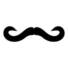 Mustache Flat Icon Isolated On White Background