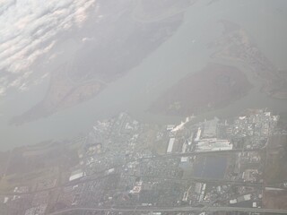 Flying Over the San Francisco Bay Area in the Morning