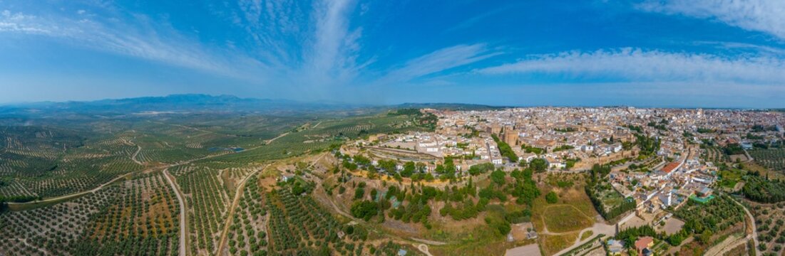 Aerial view of Spanish town Ubeda
