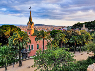 Antoni Gaudis house in Parc G&uuml;ell Barcelona, Spain.